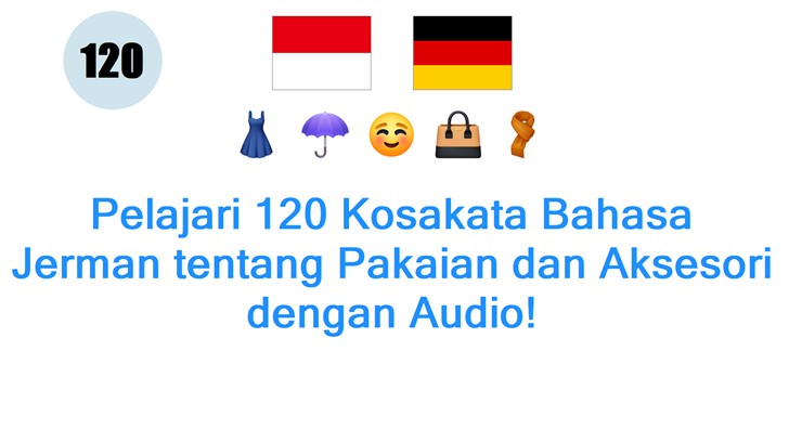 Pelajari 120 Kosakata Bahasa Jerman tentang Pakaian dan Aksesori dengan Audio!